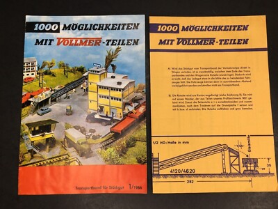 Vollmer Railroad Diorama 1966 Brochure Loading Ramp Conveyor Belt Warehouse Inst