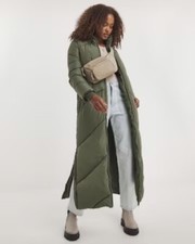 Simply Be Khaki Maxi Padded Chevron Coat - Size: 16uk (£74rrp!!)