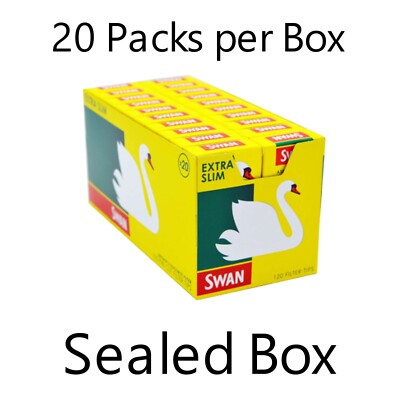 Swan Extra Slim Filter Tips 120s x 20 (Full Box) 2400 Filter Tips