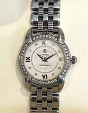 CONCORD IMRESARIO DIAMOND WATCH STAINLESS STEEL CASE AND BAND W/ DATE SMALL SIZE