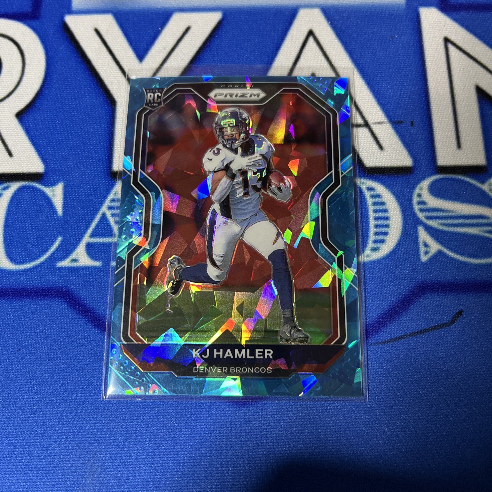 2020 Panini Prizm Blue Ice SP /99 KJ Hamler #315 Rookie RC Denver Broncos