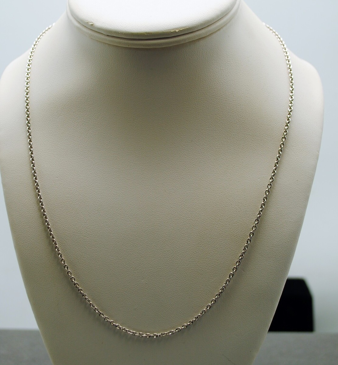 STERLING SILVER CABLE CHAIN LINKED NECKLACE 20.25