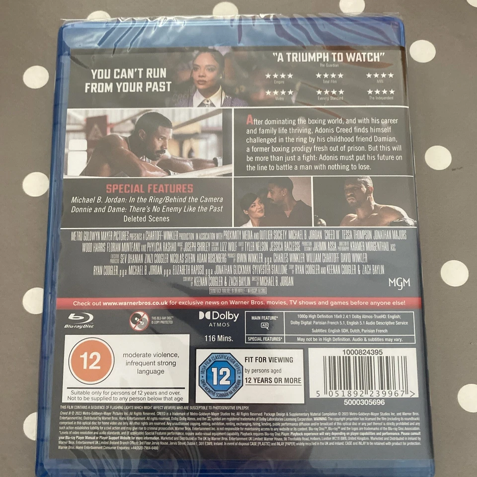 Creed 3 NEW SEALED SLIM BLU RAY - Image 2 of 2