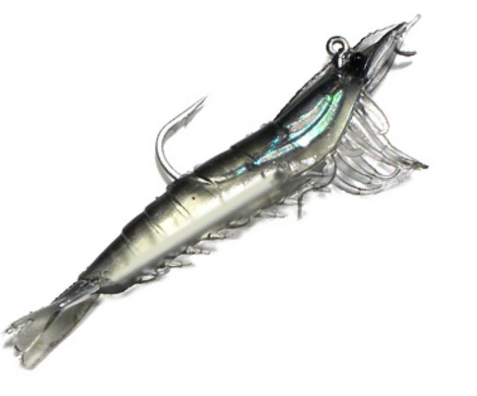 gamberetto artificiale natural con amo pesca traina spigola gambero gomma