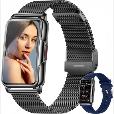 Herren Damen Smartwatch 1.47 Zoll Uhr wasserdicht,Herzfrequenz Fitness Tracker