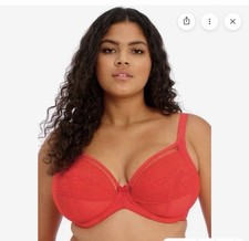 Elomi Kendra UW Plunge Bra EL301602 UK Sizes DD-JJ Cherry New W/tags 74