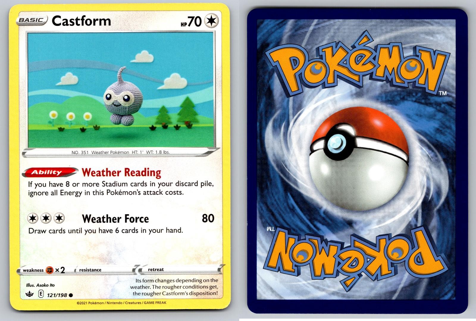 CASTFORM 121/198 COMMON CHILLING REIGN POKEMON NM/M