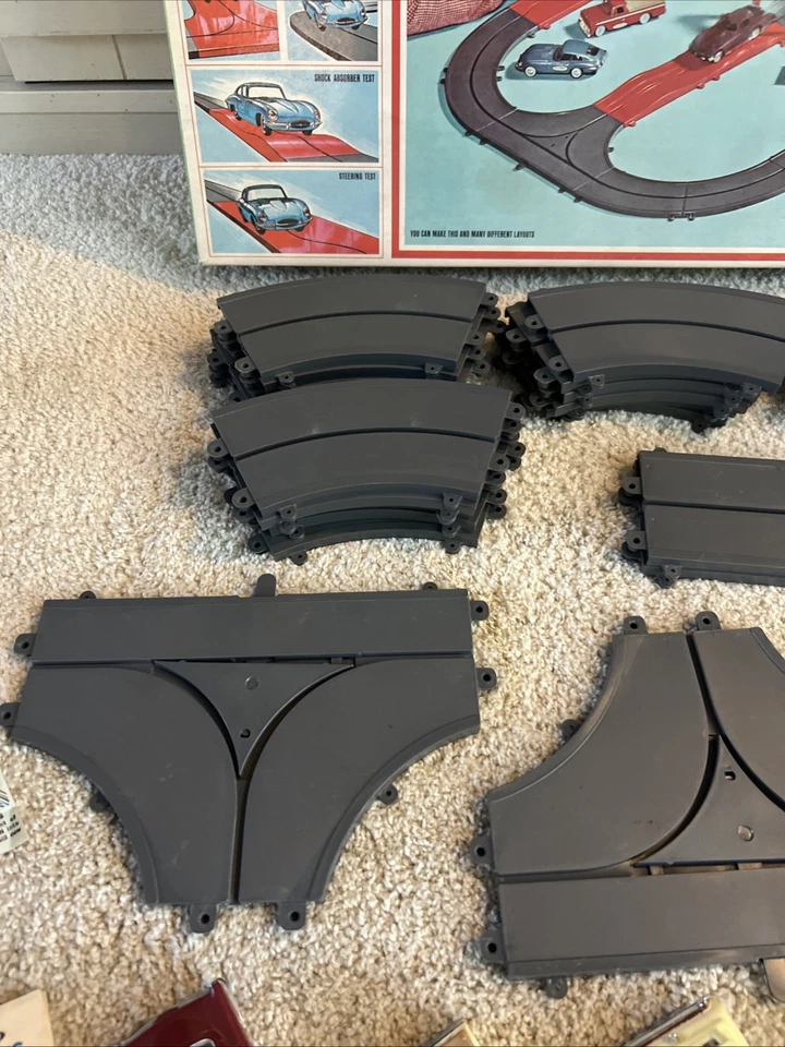 Lote de accesorios Ideal Motorific Highway Torture Track con autos en caja original Foto 2 de 4