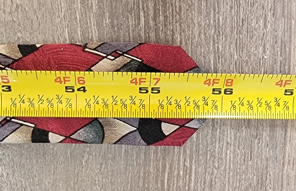 Corbata Etienne Aigber Para Hombres Geométrica Abstracta 100% Seda Hecha en EE. UU. 56"X4" De Colección Foto 4 de 4