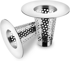 2PCS Bathroom Sink Drain Strainers, 1" Small Conical Premium Stainl