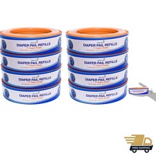 Compatible with Diaper Genie Pails, 8-Pack, 2600 count