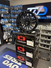 Set 4 22 Vision 306 Rapier Gloss Black Milled Spoke 22x12 Wheels 8x170 -51mm