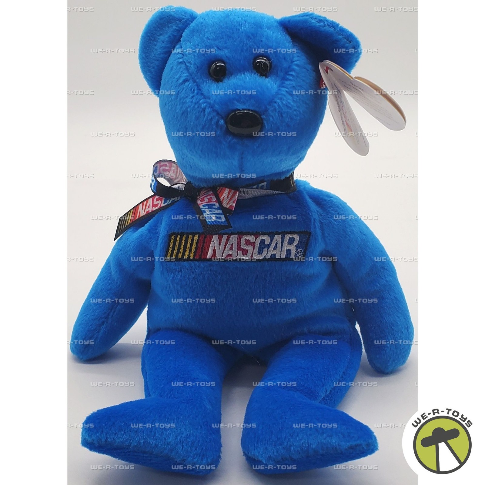 Ty Beanie Baby Racer the Blue NASCAR Bear Plush