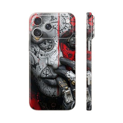 Phone Skin/Phone Wrap For iPhone, Samsung, Android 3D Embossed Robot Girl Face
