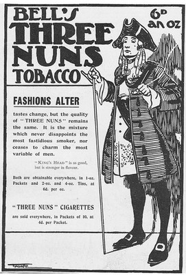 GLOCKEN Drei Nonnen Tabakmoden Alter - antike Werbung 1904