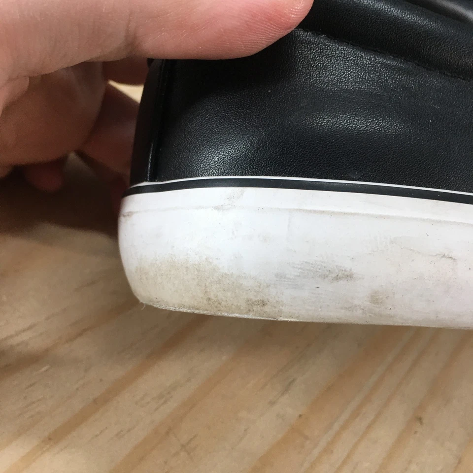 Zapatos Express Para Hombres 11 Tenis Sin Cordones Negros Cómodos Informales Parte Superior Baja Punta Redonda Foto 4 de 4