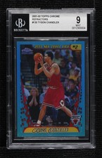 2001-02 Topps Chrome Refractor Tyson Chandler #130 BGS 9 MINT 0w8f