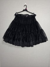 Partners Please Vtg Square Dance Black Polka Skirt L Top XL Western Malco Mode