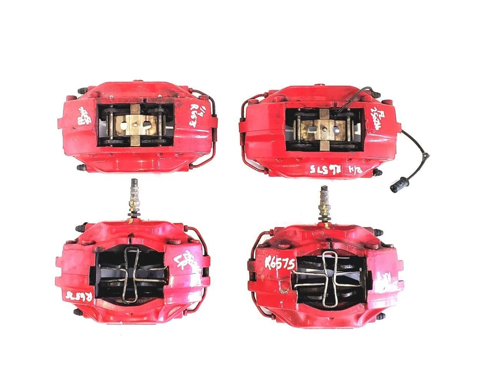 Maserati Spyder Cambiocorsa 2003 OEM juego de 4 pinzas de freno rojas Foto 2 de 4