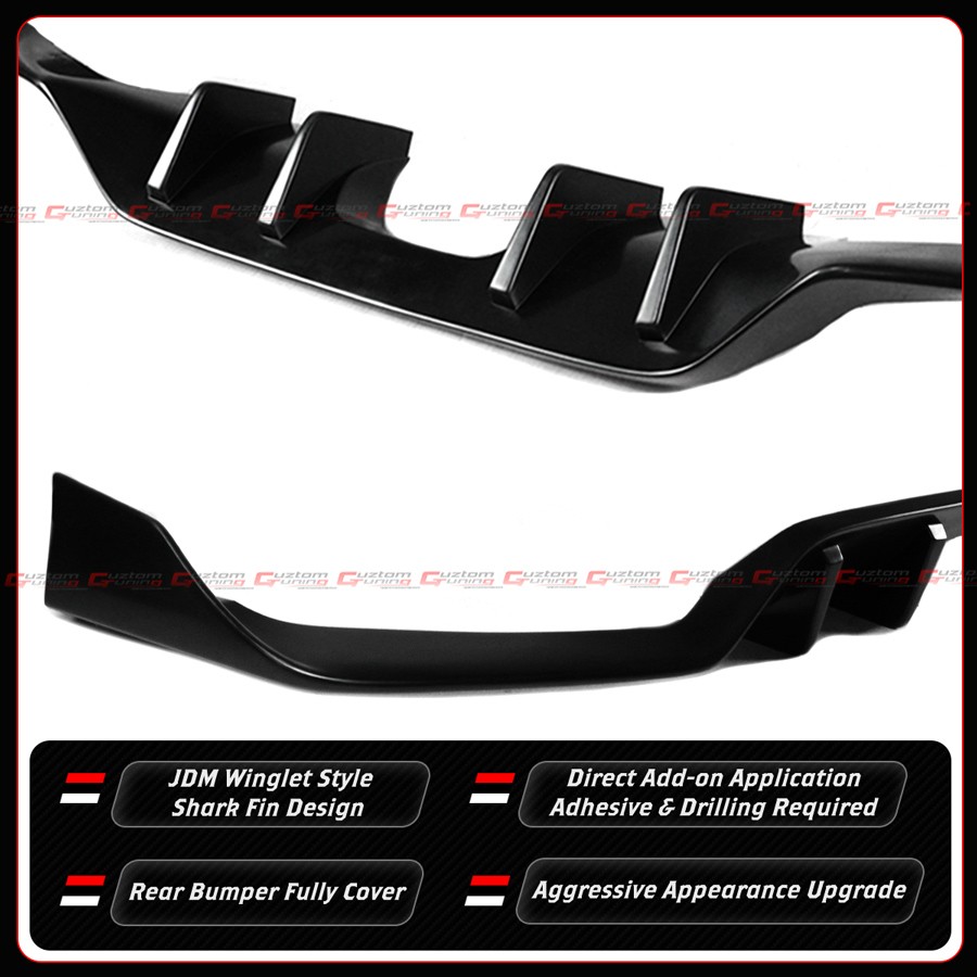 For 2017-21 Honda Civic 5Dr Hatchback FK7 Sport Touring JDM Rear Bumper ...