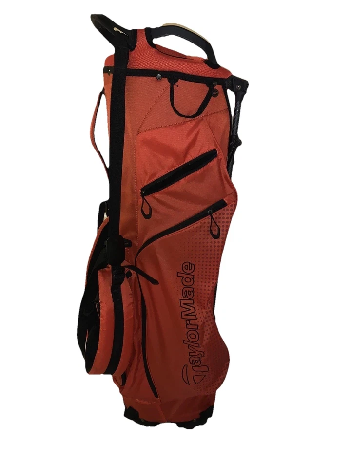 Bolsa de golf TaylorMade Litetech 3.0 con soporte naranja sangre y negro Foto 2 de 4
