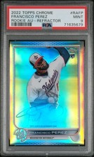 2022 TOPPS CHROME RC AUTOS REFRACTOR #RAFP FRANCISCO PEREZ 338/499 PSA 9 AUTO