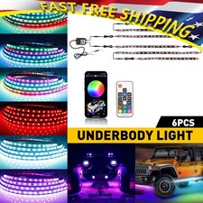 RGB Car Strip Light Dreamcolor 6pcs Chasing Waterproof Underglow Music Bluetooth