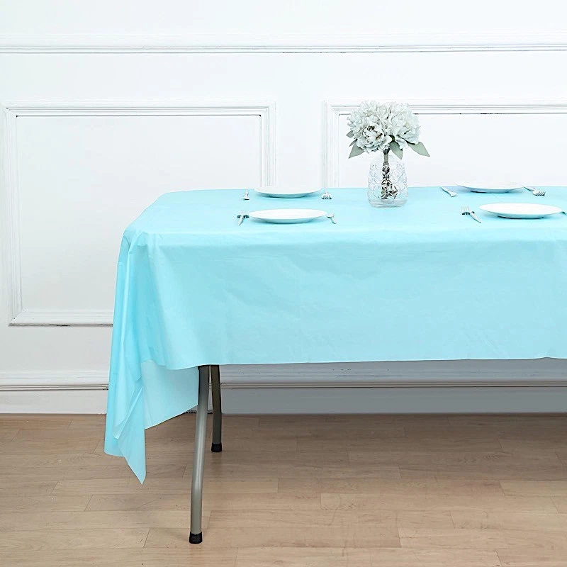 10 pcs RECTANGLE 54x108" Disposable Plastic TABLE COVERS Tablecloths Party SALE - Image 4 of 4