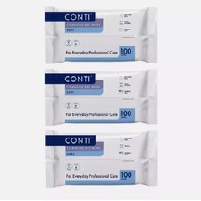 3 x Conti Super Soft Large Patient Cleansing Dry Wipes - 3 Packs of 100