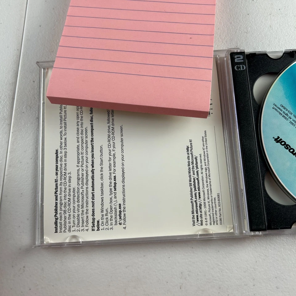 Microsoft Publisher 98 PC Software CD Version With Key - Image 2 of 4
