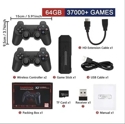 GD10 plus Game Console 4K 3D X2 plus Gaming HD Output TV Game Play 2.4G Dual Han