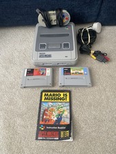 Nintendo SNES Console 2x Games Bundle PAL  Super Nintendo Mario Missing