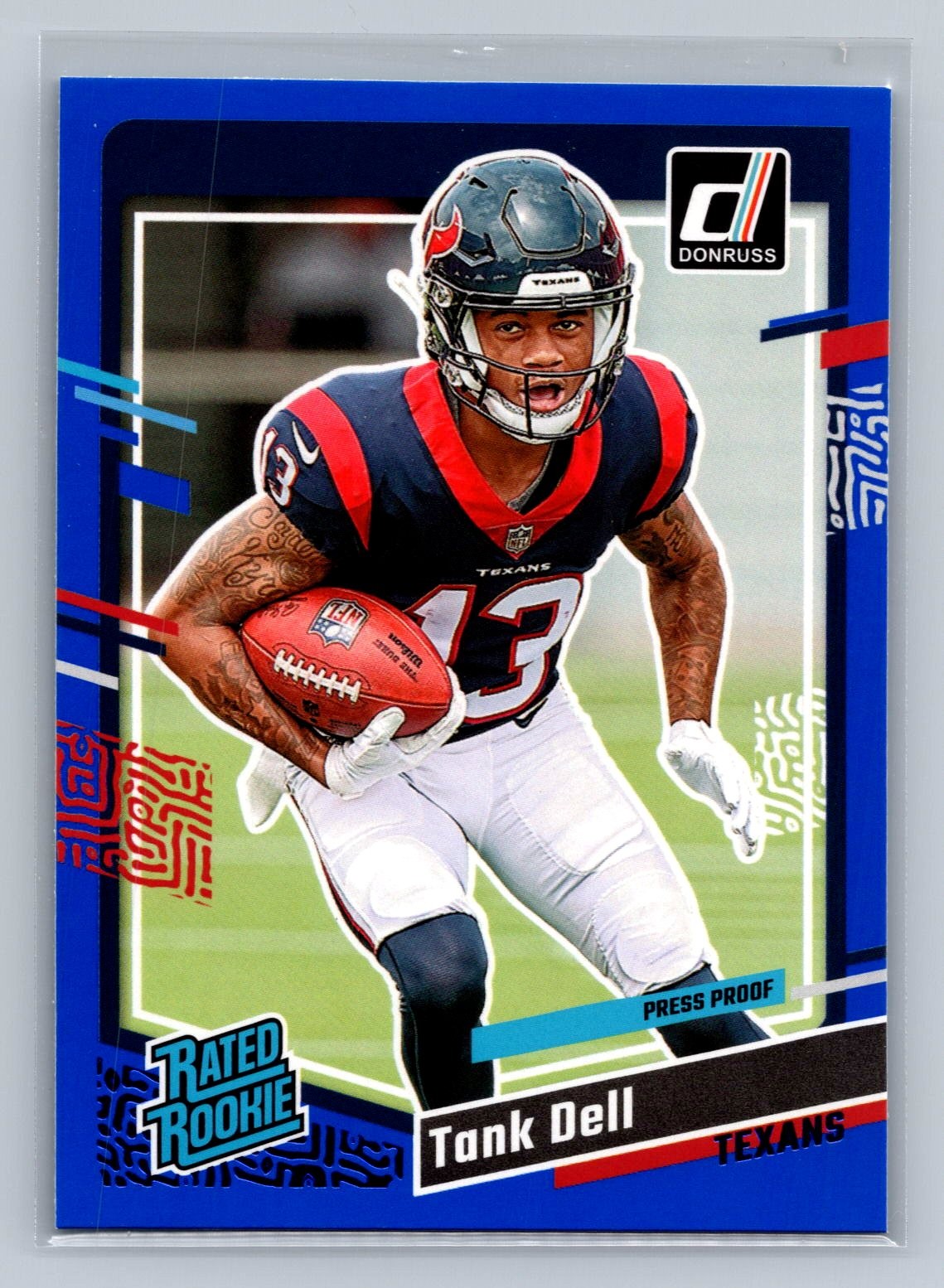 2023 Donruss Tank Dell Press Proof Blue Rookie #341