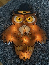 Halloween Light Up Owl Decoration 18 X 13