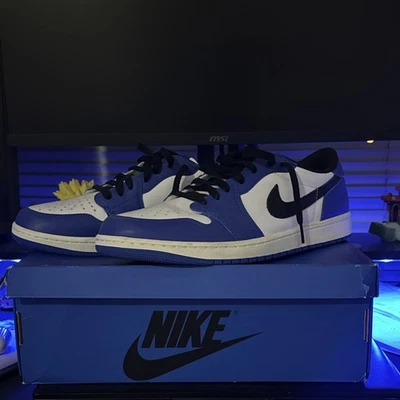 Las mejores ofertas en Jordan 1 Retro Low White Sport Blue | eBay