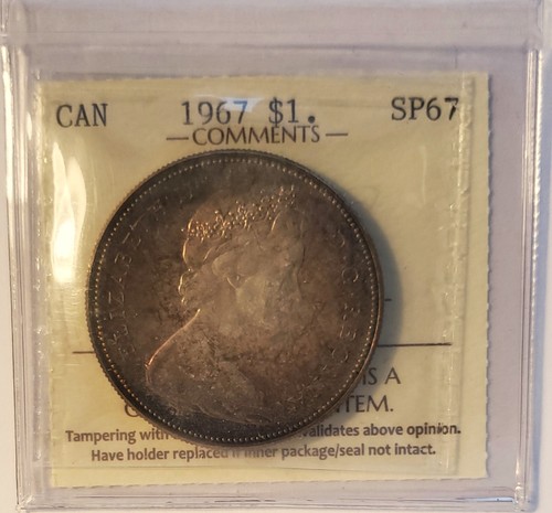1967 CANADA SILVER DOLLAR - SPECIMEN - ICCS CERTIFIED SP67 - QEII 1 DOLLAR - Bild 2 von 9