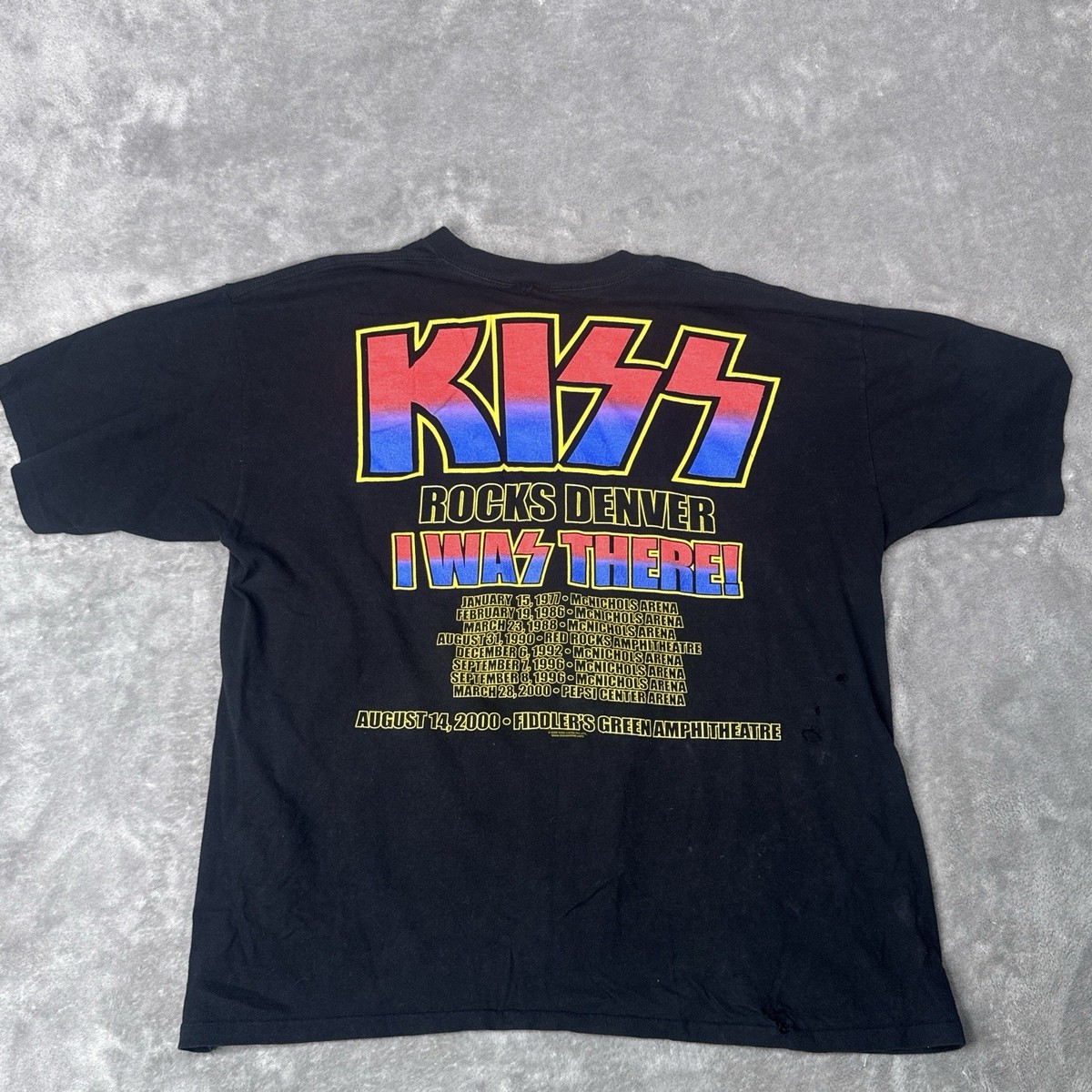 Vintage Kiss Shirt Single Stitch Farewell Tour 2000 XL Thrashed