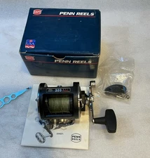 penn gti 320 Super level wind conventional fishing reel And Box /rod Clamp Nice