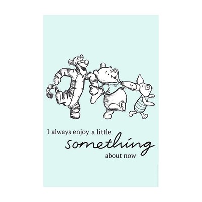 Wandbild WINNIE POOH LITTLE SOMETHING - 50x70 cm Wandbild Grafik Poster