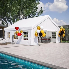 20x20 feet party tent  outdoor pavilion  white carport  detachable side wall