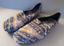 Bobs From Skechers - Women's Sz 8 - Memory Foam Flats Navy Aztec Southwest
