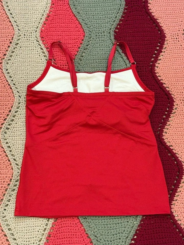 Sujetador sin mangas K-Swiss para mujer rojo talla mediana Foto 3 de 4