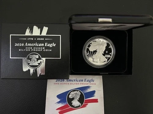 2026 W US Mint  American Silver Eagle Proof  w/ 250 Privy & Dual Date 1776 ~2026