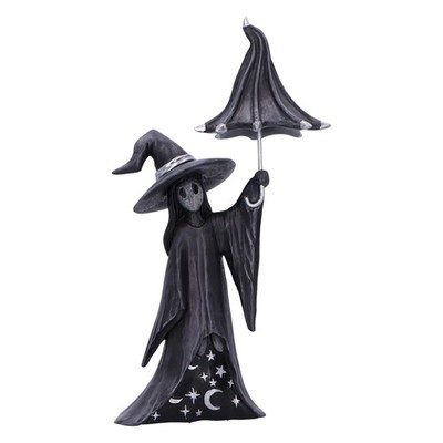 Nemesis Now Little Souls - Twinkle Figurine 18cm, Resin, Black, Witch Ghost with