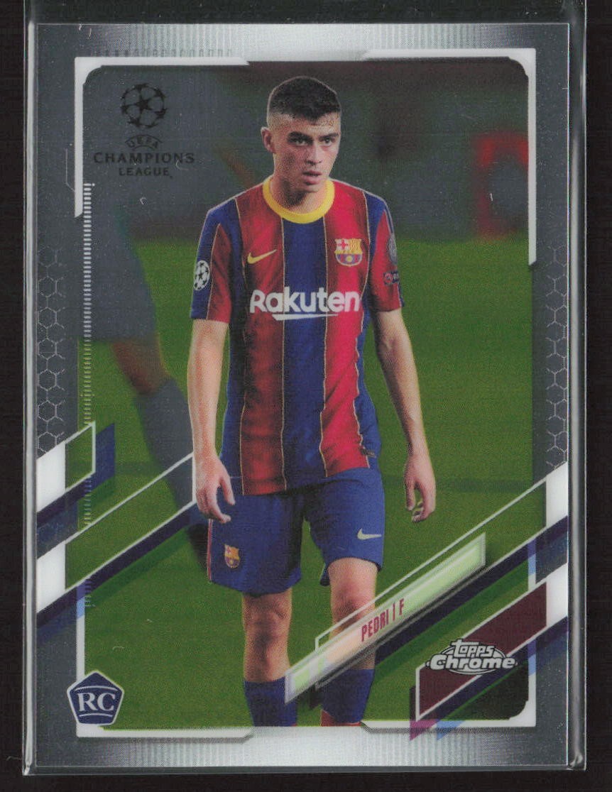 Pedri 2020-21 Topps Chrome UEFA Champions League #61 FC Barcelona