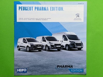 PEUGEOT PARTNER EXPERT BOXER PHARMA EDITION Preisliste Ausstattung Prospekt 2016