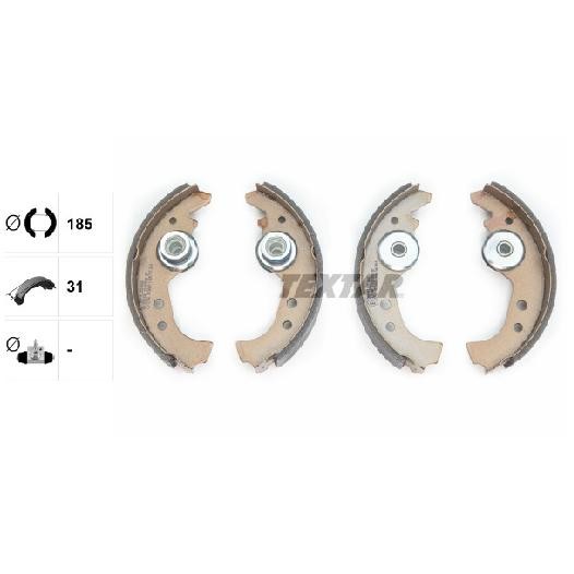 Bremsbackensatz Hinten FüR Lancia Prisma 831 1.5 1.9 83 Bis 92 Textar Neu Teil-image