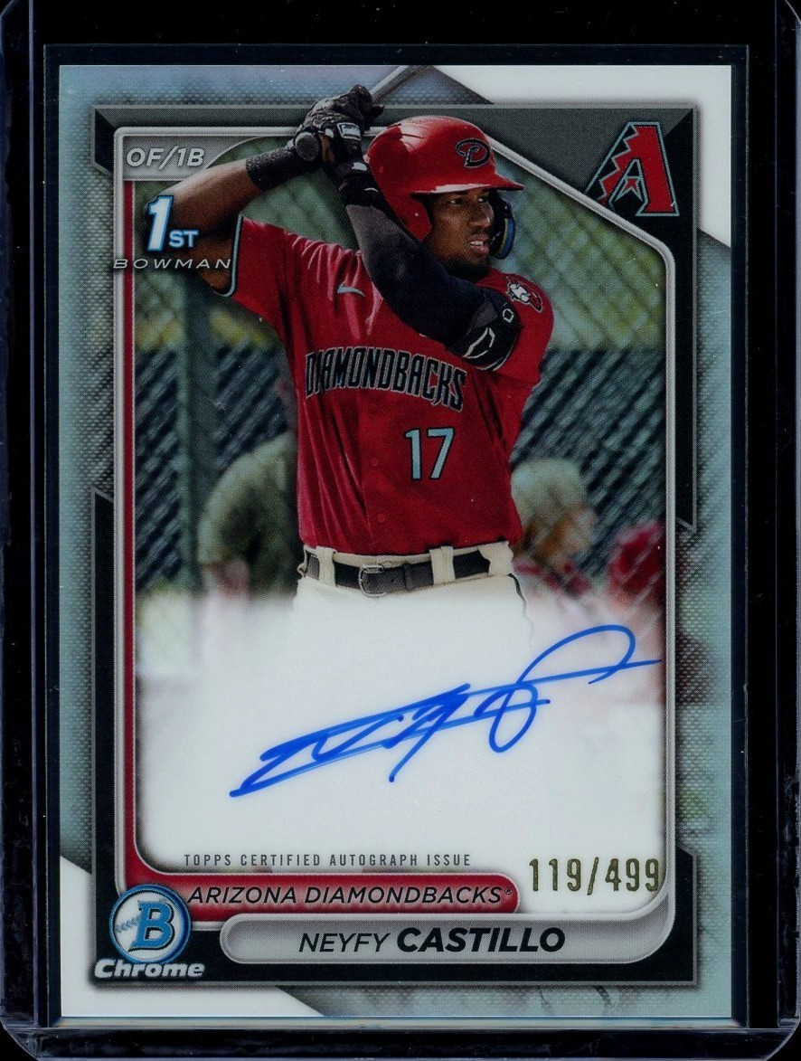 2024 1st Bowman Chrome ~ Neyfy Castillo ~ Refractor /499 ~ #CPA-NC ~ Auto