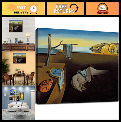 Salvador Dali Canvas Wall Art - The Persistence of Memory Classic Painting Print