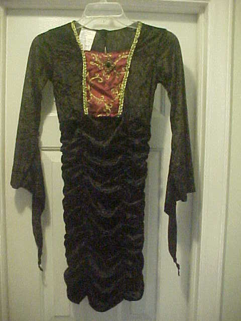 black long sleeve witch dress Cora Comfort Costume